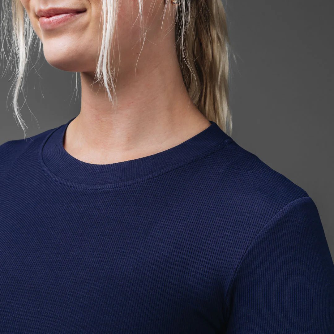 Women's Crop Rib Long Sleeve