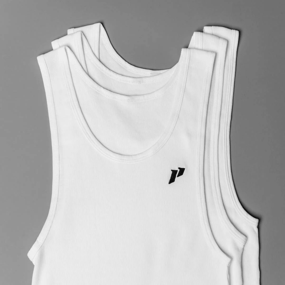 Crest Ribbed Tank - 3pk
